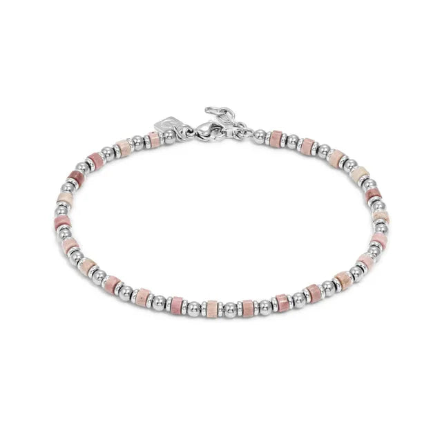 Nomination Stainless steel anklet, Pink Jade 027935/090