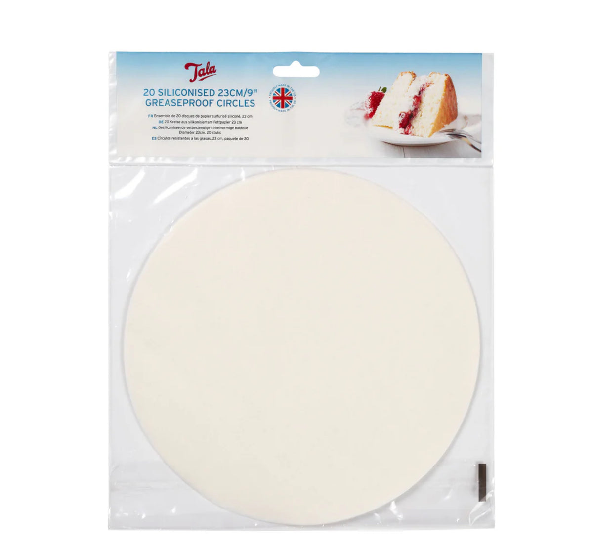 Tala Siliconised Greaseproof Circles 23cm pk 20