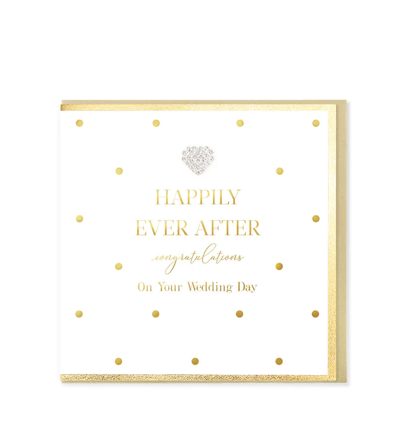 Hearts Designs Mad Dots Happy Ever After Wedding Greetings Card
