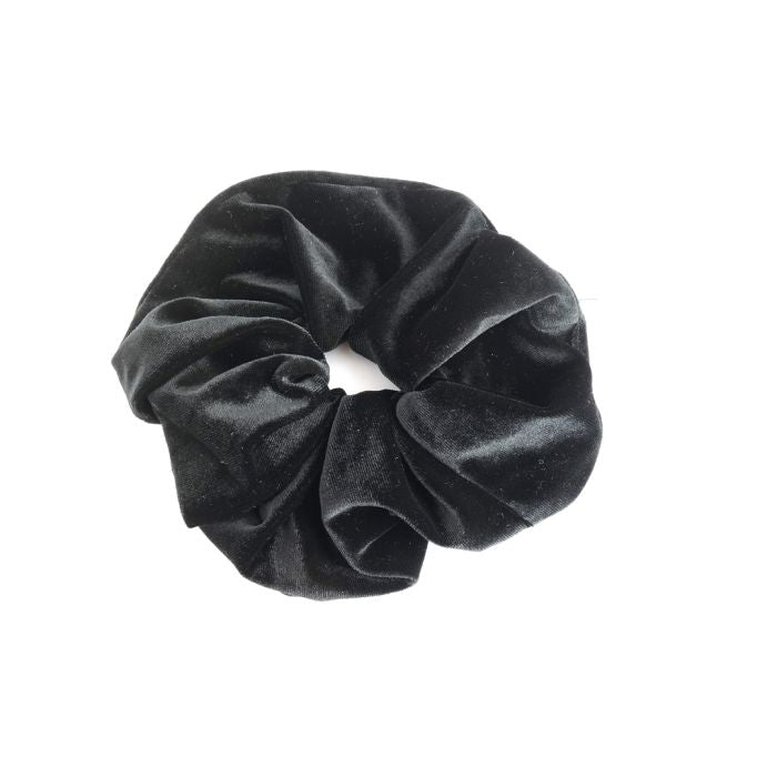 HH0137 Velvet Scrunchie Black Large