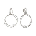 MY REBEL ART EARRINGS, BIG CIRCLE SILVER HOOP