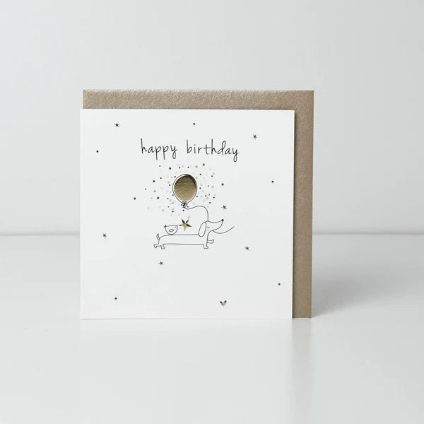 Belly Button Designs Happy Birthday Sausage Dog Card