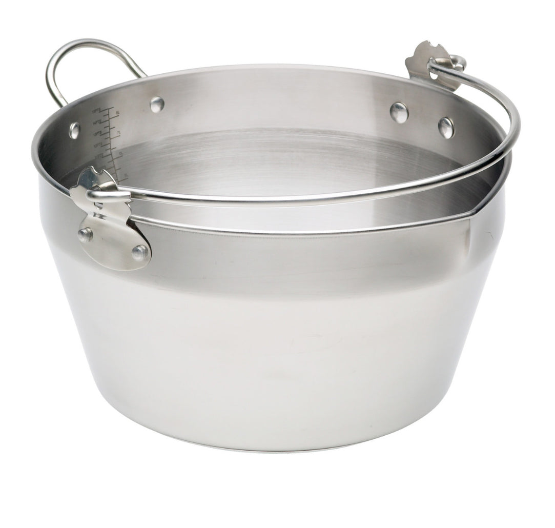 KitchenCraft Home Made Stainless Steel Maslin Pan With Handle 9L