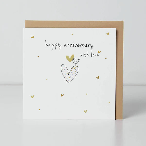 Belly Button Designs Happy Anniversary With Love Greetings Card