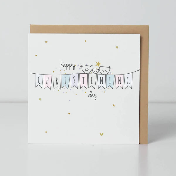 Belly Button Designs Happy Christening Day Greetings Card