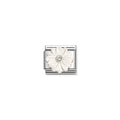 NOMINATION COMPOSABLE CLASSIC LINK FLOWER, WHITE STONE