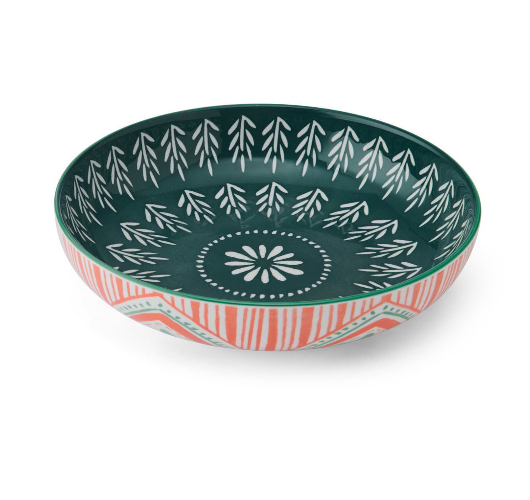 Mikasa Bowl Stoneware Folk Pattern 21cm