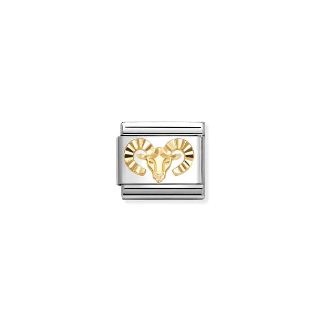 Nomination Gold Aries Etched Detail