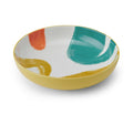 Mikasa Bowl Stoneware Yellow Abstract Pattern 21cm