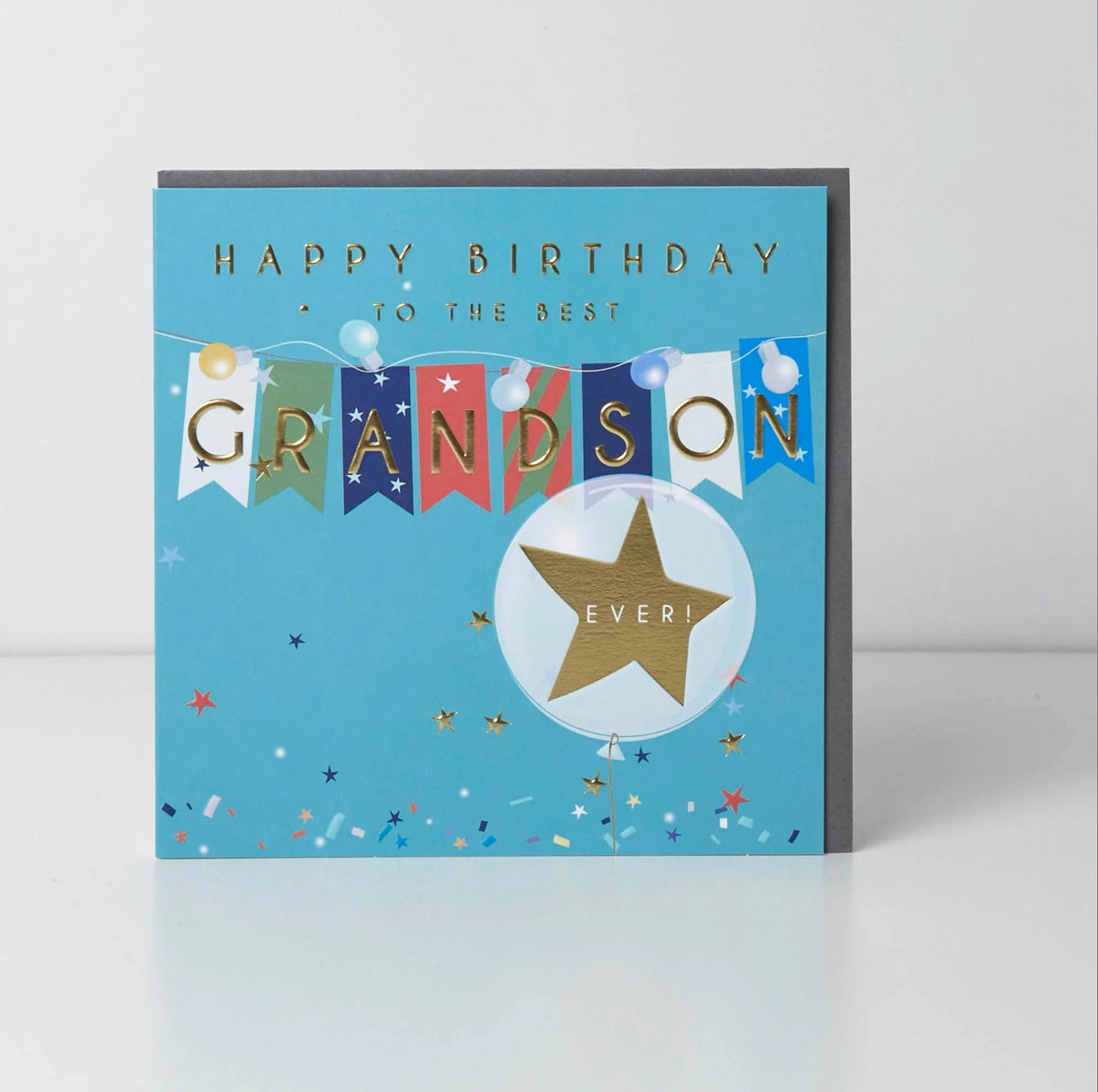 Belly Button Designs Happy Birthday To The Best Grandson Greetings Card