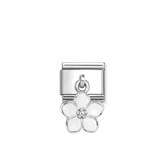 Nomination WHITE Flower Dangle - Silver 925 - 331805/22