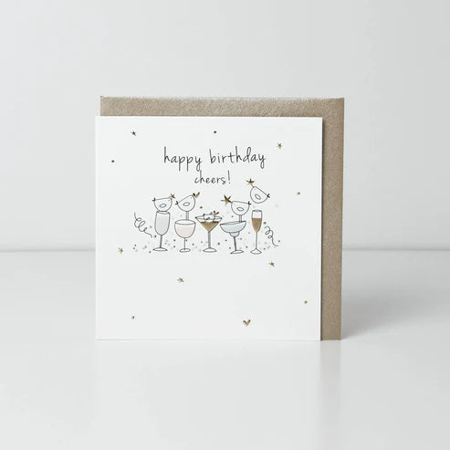 Belly Button Designs Happy Birthday Cheers Greetings Card