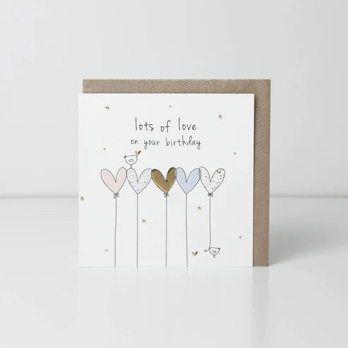 Belly Button Designs Heart Balloons Card
