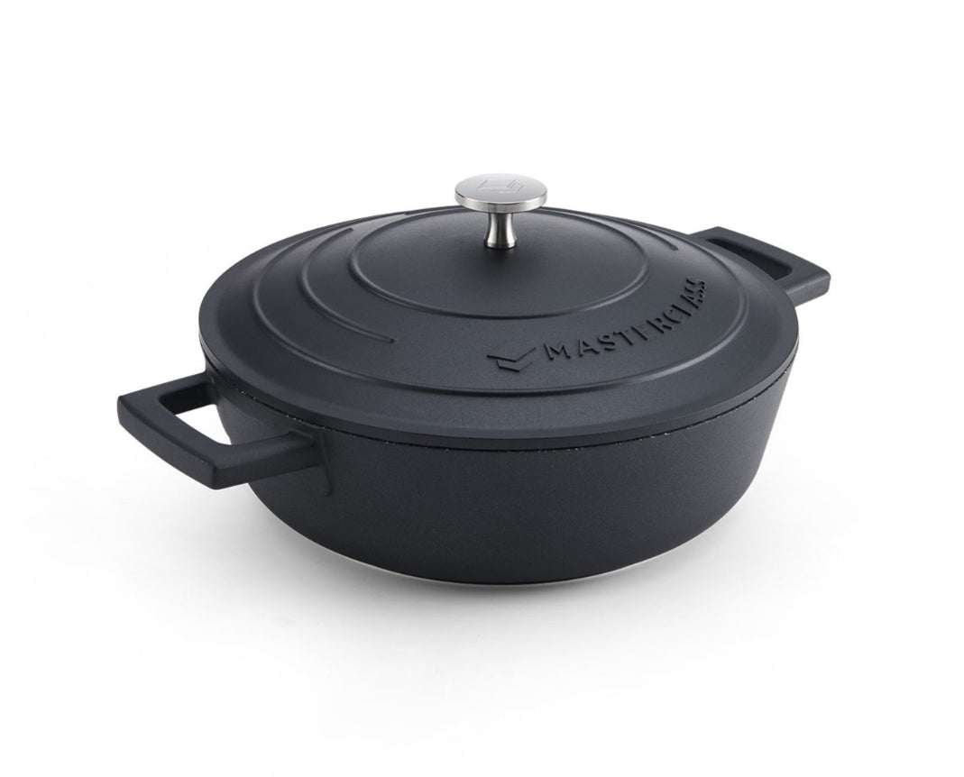 MasterClass Cast Aluminium Shallow Casserole Black 2.5L