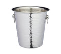 BarCraft Hammered Steel Sparkling Wine and Champagne Bucket