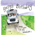 Alex Clark Happy Birthday Motorhome Card