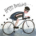 Alex Clark Happy Birthday Cyclist Card
