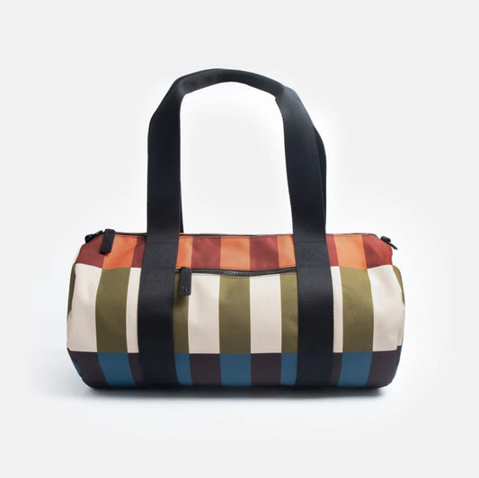 Caroline Gardner Stripe Barrel Gym Bag