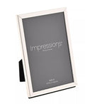 Impressions Silver Plated Thin Edge Crackled Texture Photo Frame 4"x6"
