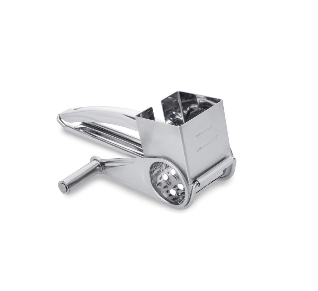 KitchenCraft Stainless Steel Rotary Grater With Three Drums