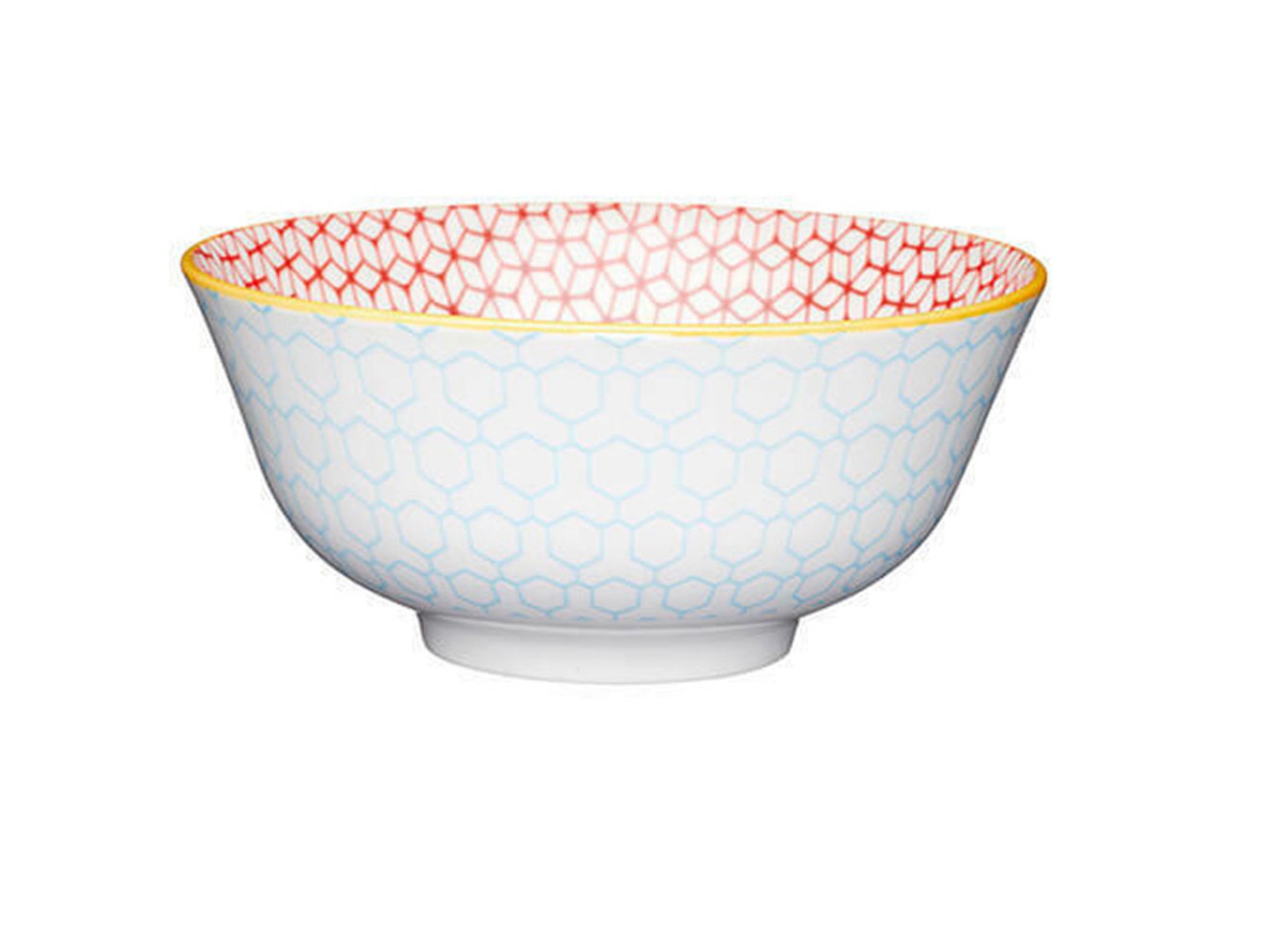 KitchenCraft Bowl Ceramic Geometric Blue 16cm