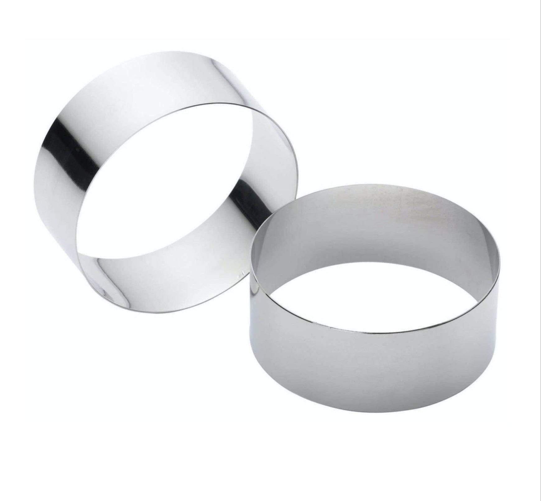 KitchenCraft Cooking Rings Stainless Steel Large Set of 2
