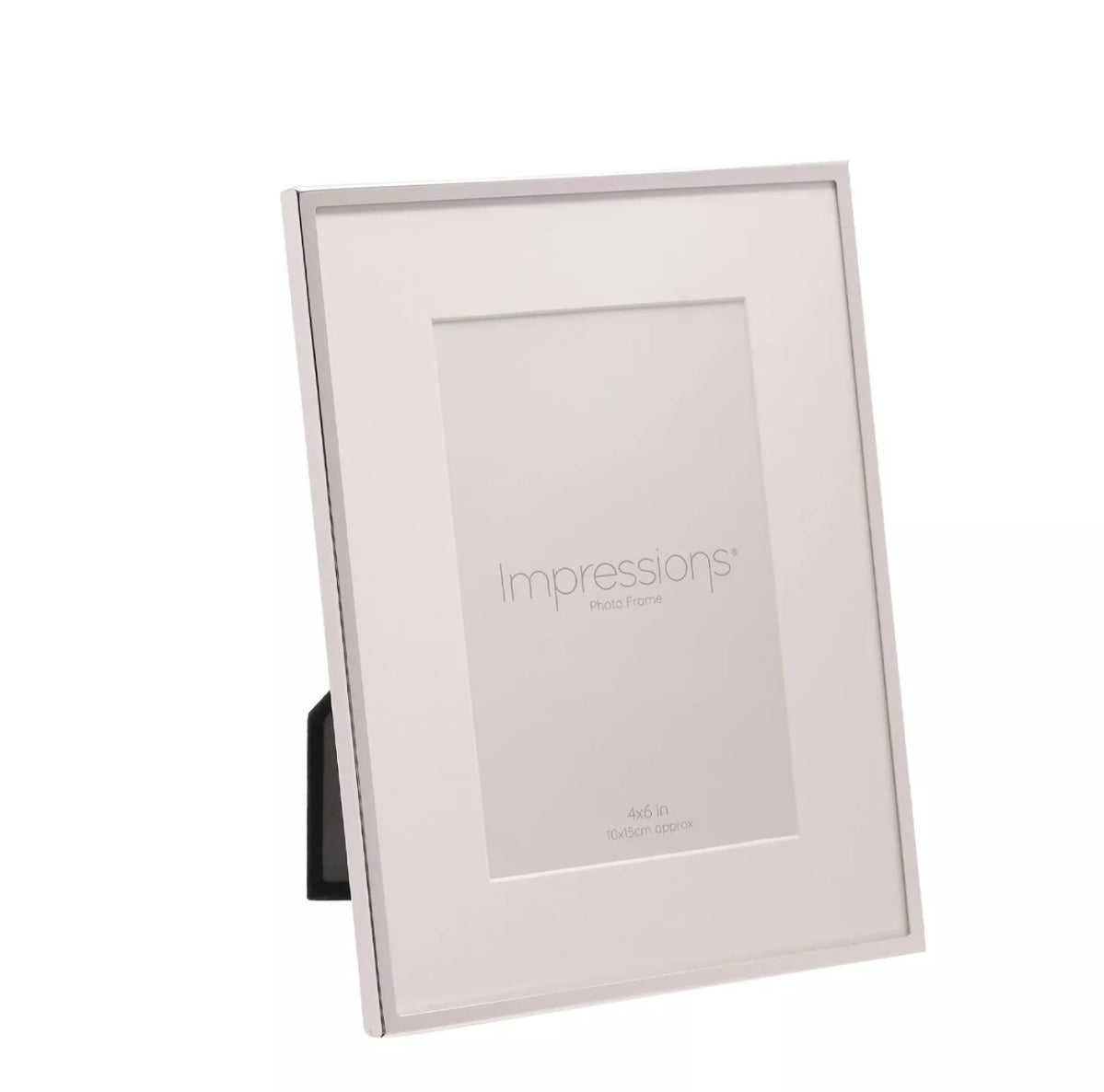 Widdop Impressions Silverplated Photo Frame White Border 4x6
