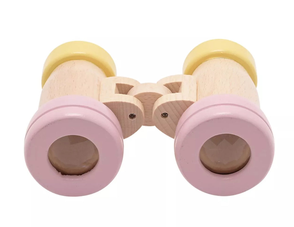 Bambino Wooden Binoculars : Pink