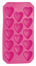 BarCraft Ice Cube Tray Flexible Heart Shaped Pink