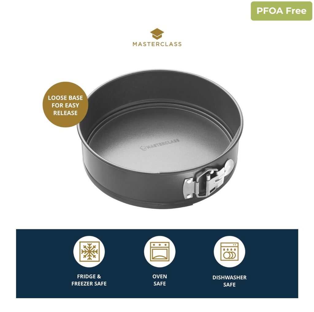 MasterClass Non-Stick Round Spring Form Loose Base Cake Pan 30cm