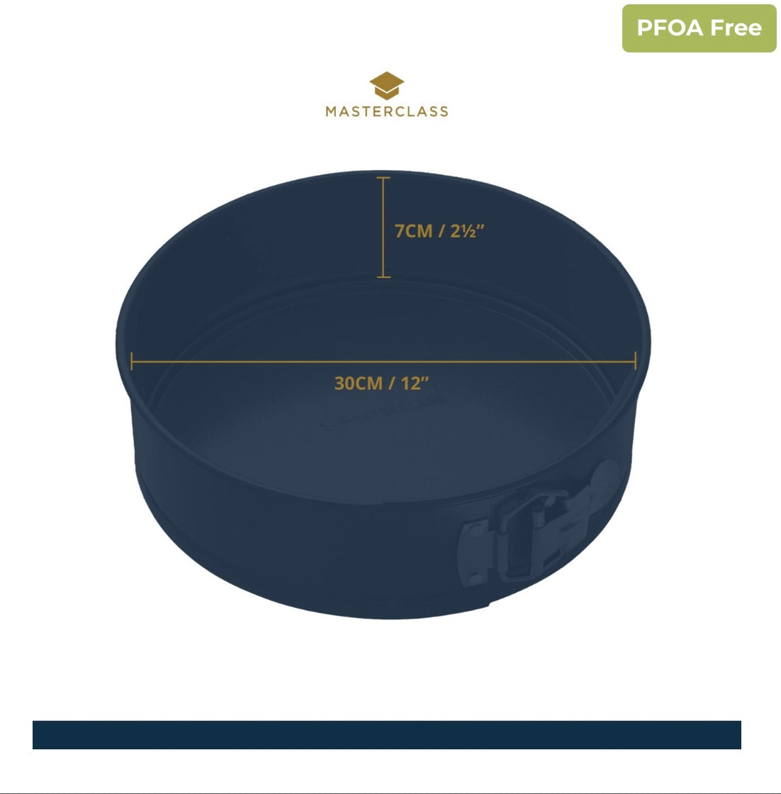 MasterClass Non-Stick Round Spring Form Loose Base Cake Pan 30cm