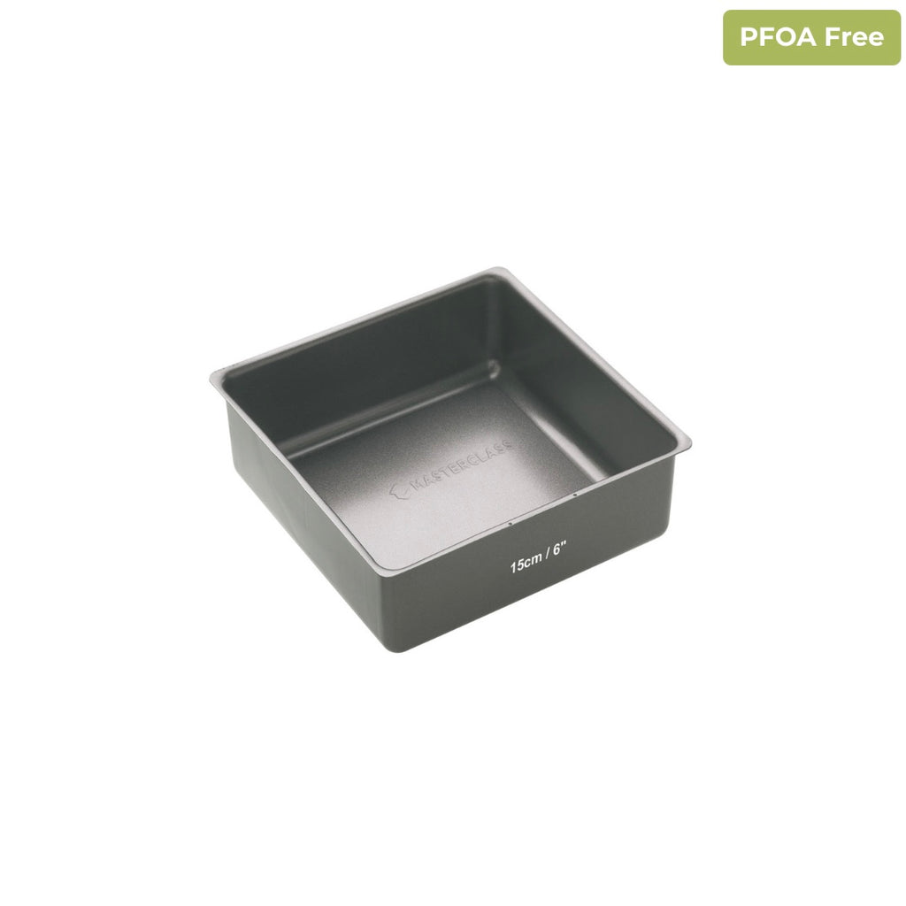 MasterClass Non-Stick Square Deep Loose Base Cake Pan 15cm