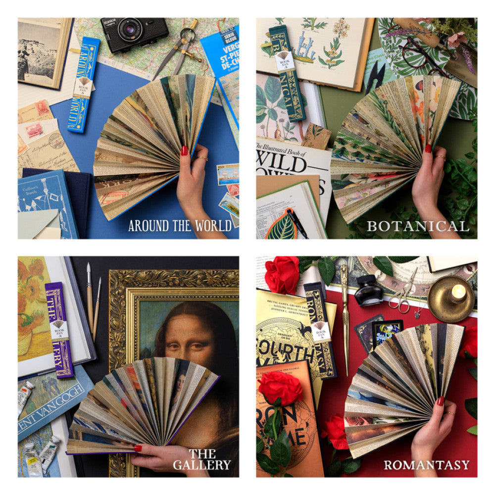 If Folding paper Book Fan Around The World