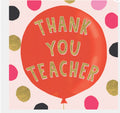 Thank You Teacher Card Balloon