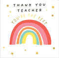 Thank You Teacher Card Rainbow
