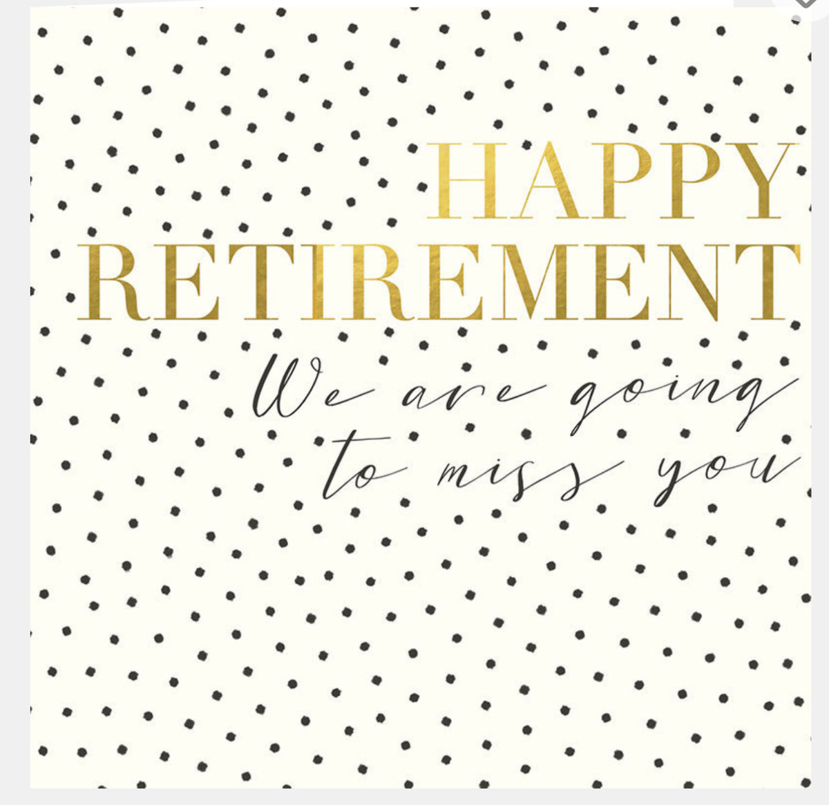 Happy Retirement Card Miss You