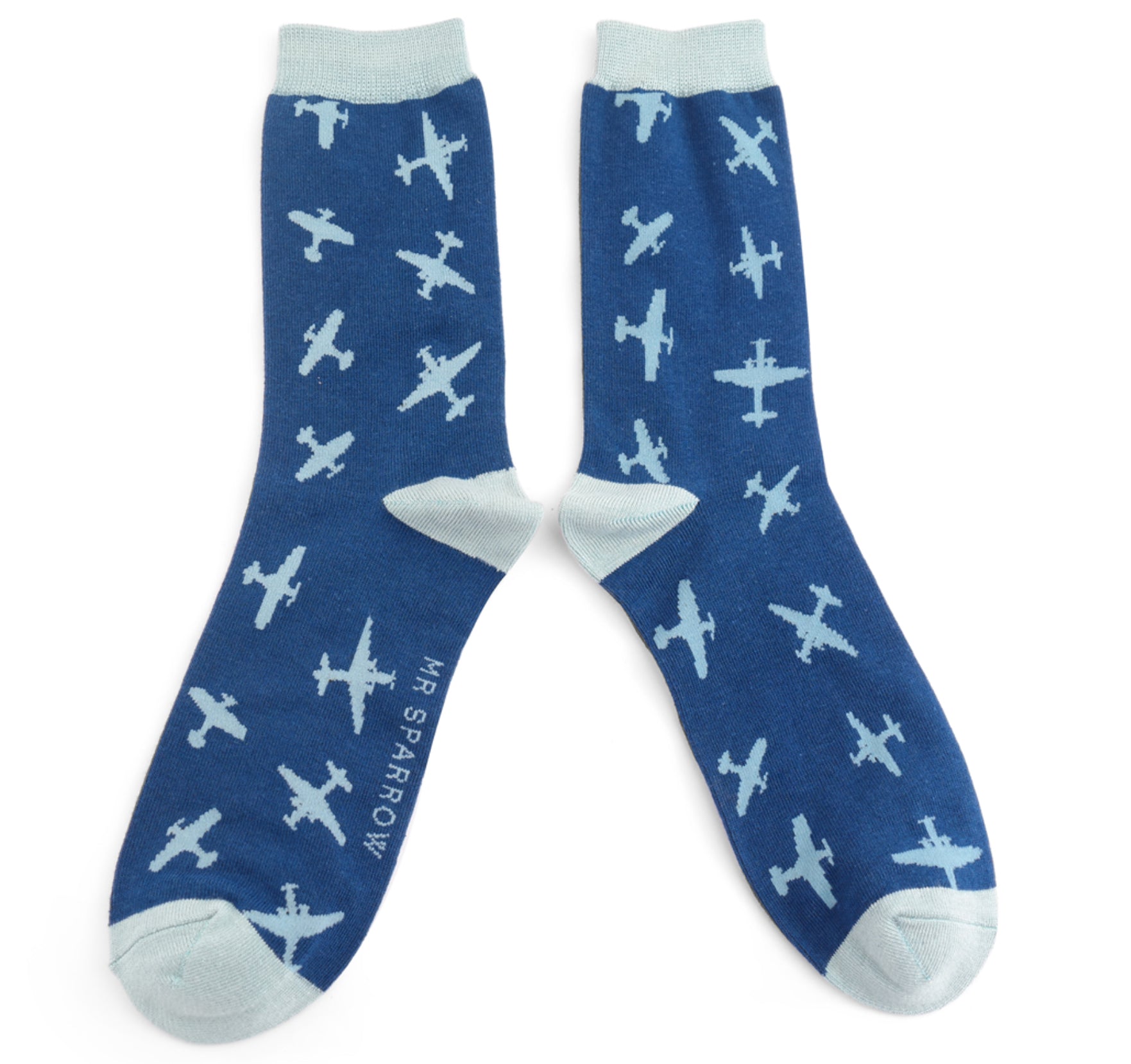 Mr Sparrow Planes Socks Navy