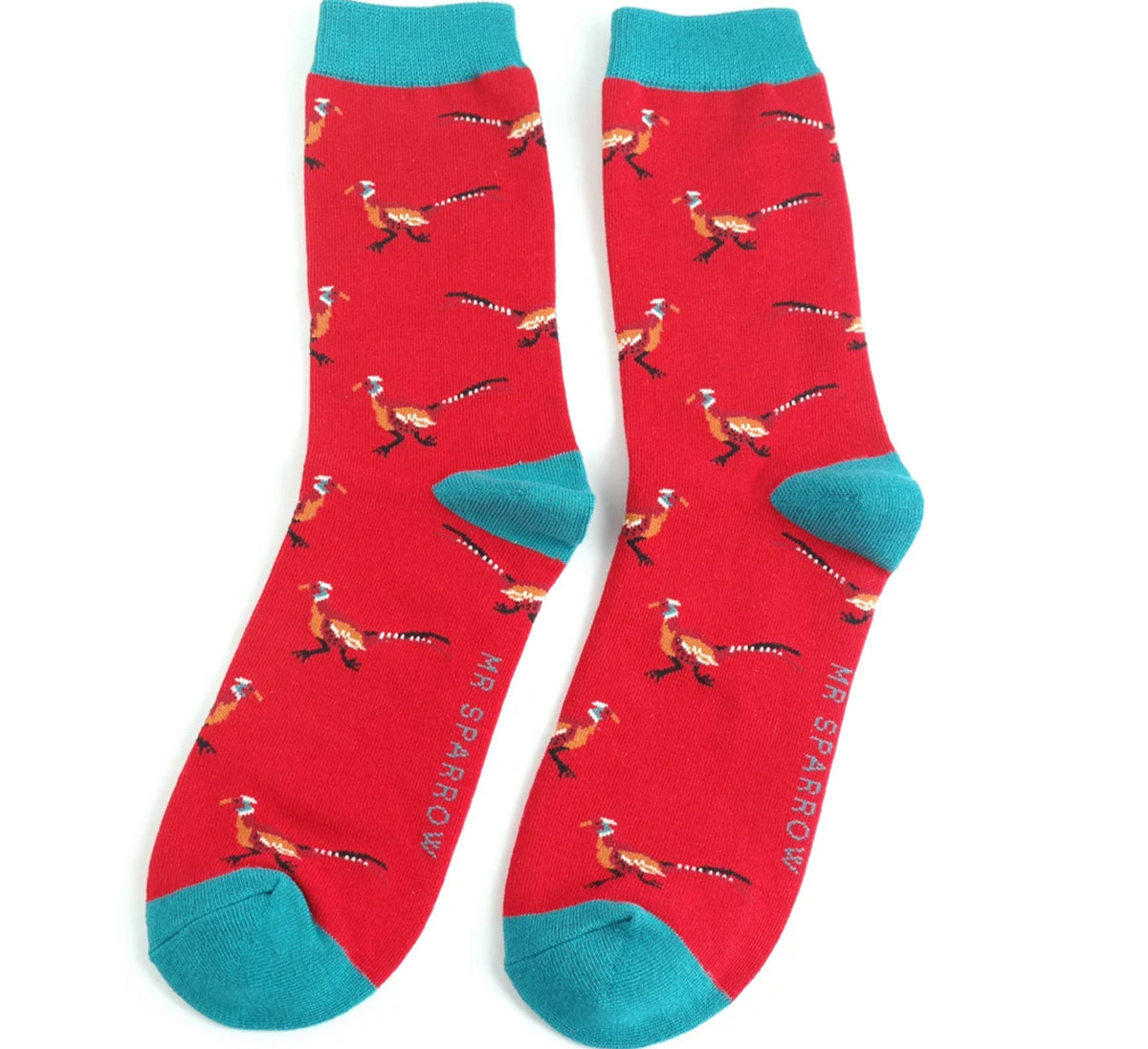 Mr Sparrow Pheasants Socks Oxblood
