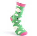 Miss Sparrow Sleepy Sheep Socks Grass Green