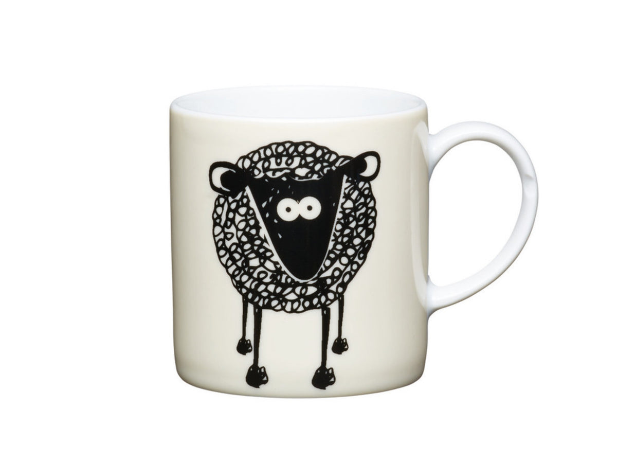 KitchenCraft Espresso Mug Porcelain Sheep 80ml
