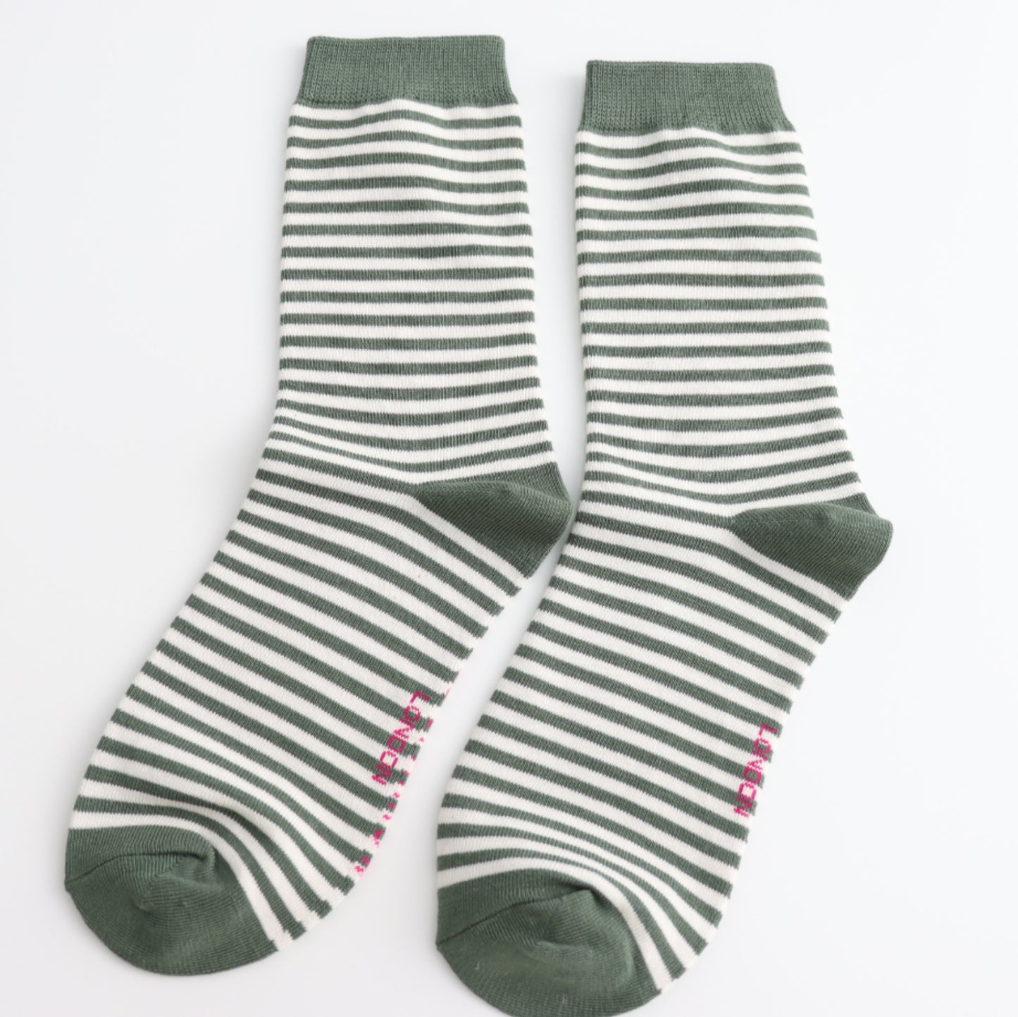 Miss Sparrow Simple Stripes Socks Green