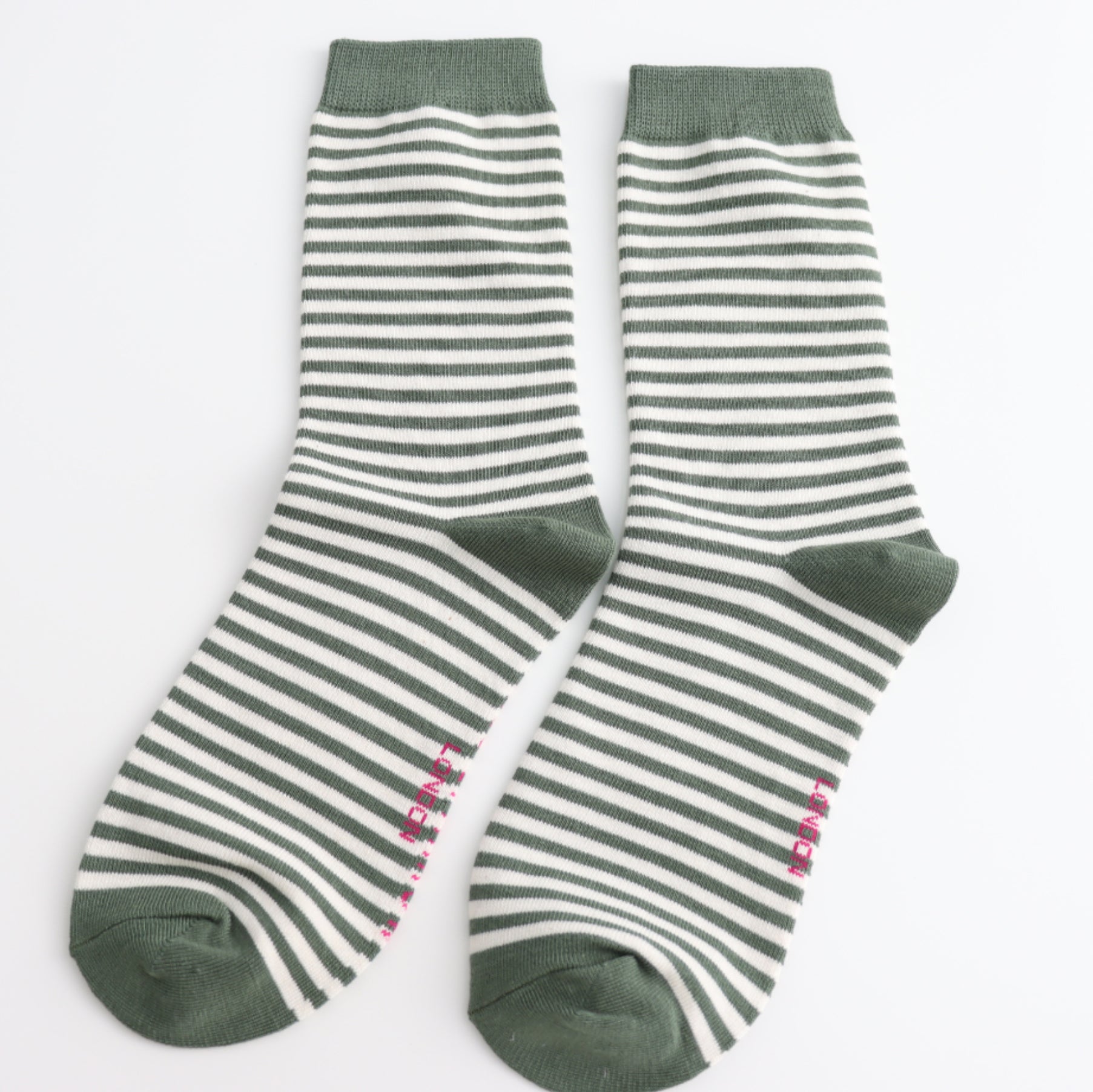 Miss Sparrow Simple Stripes Socks Green