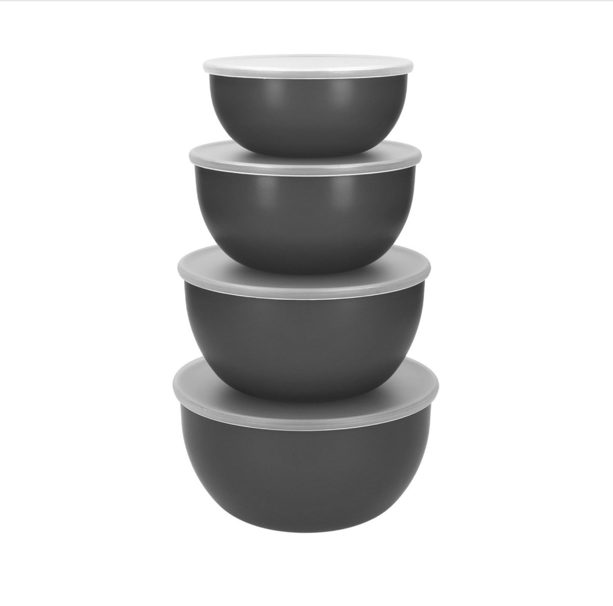 KitchenAid Prep Bowls with LidsCharcoal Grey Set of 4