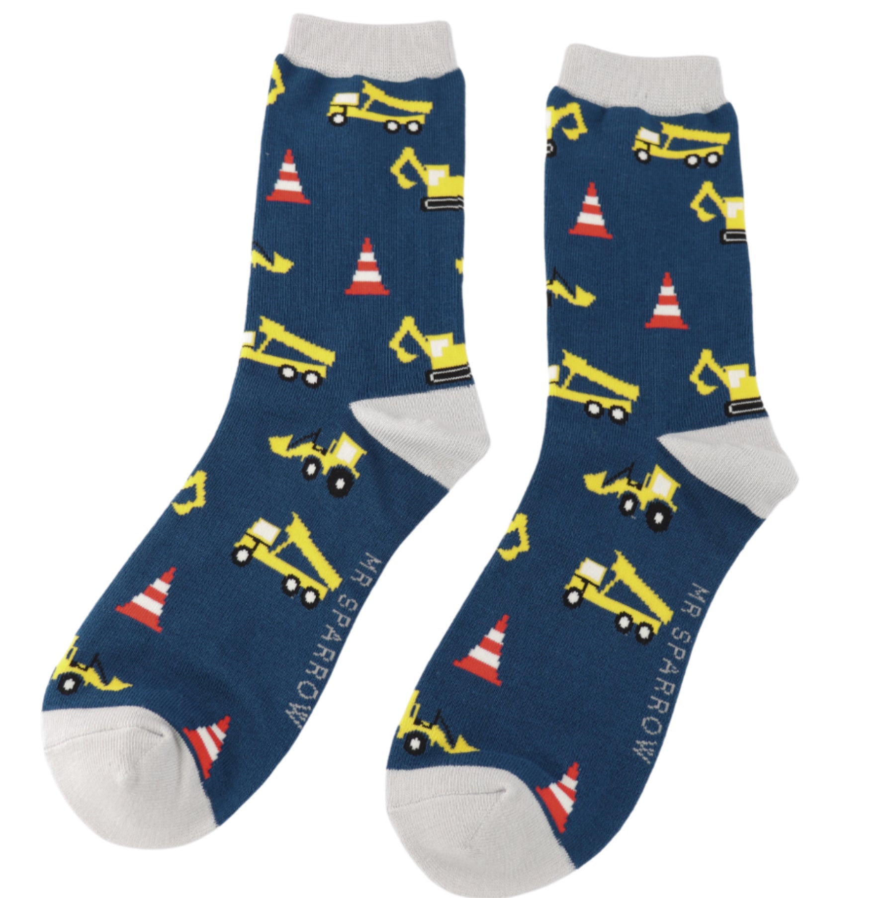 Mr Sparrow Building Site Socks Navy