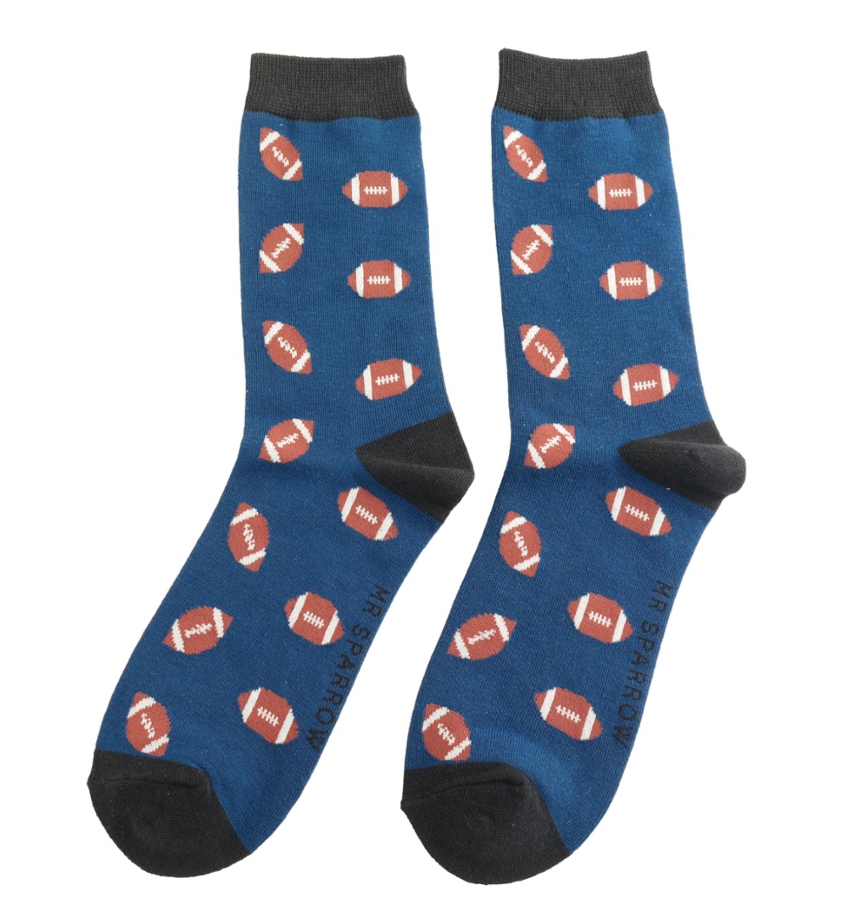 Mr Sparrow Rugby Balls Socks Navy