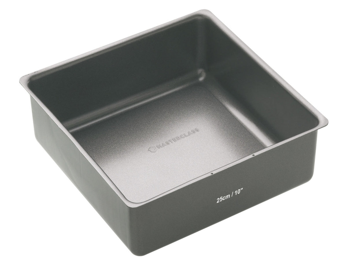 MasterClass Non Stick Square Deep Loose Base Cake Pan 25cm