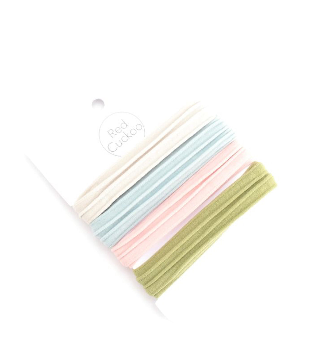 Elastic Hair Ties Pastel Set of 4