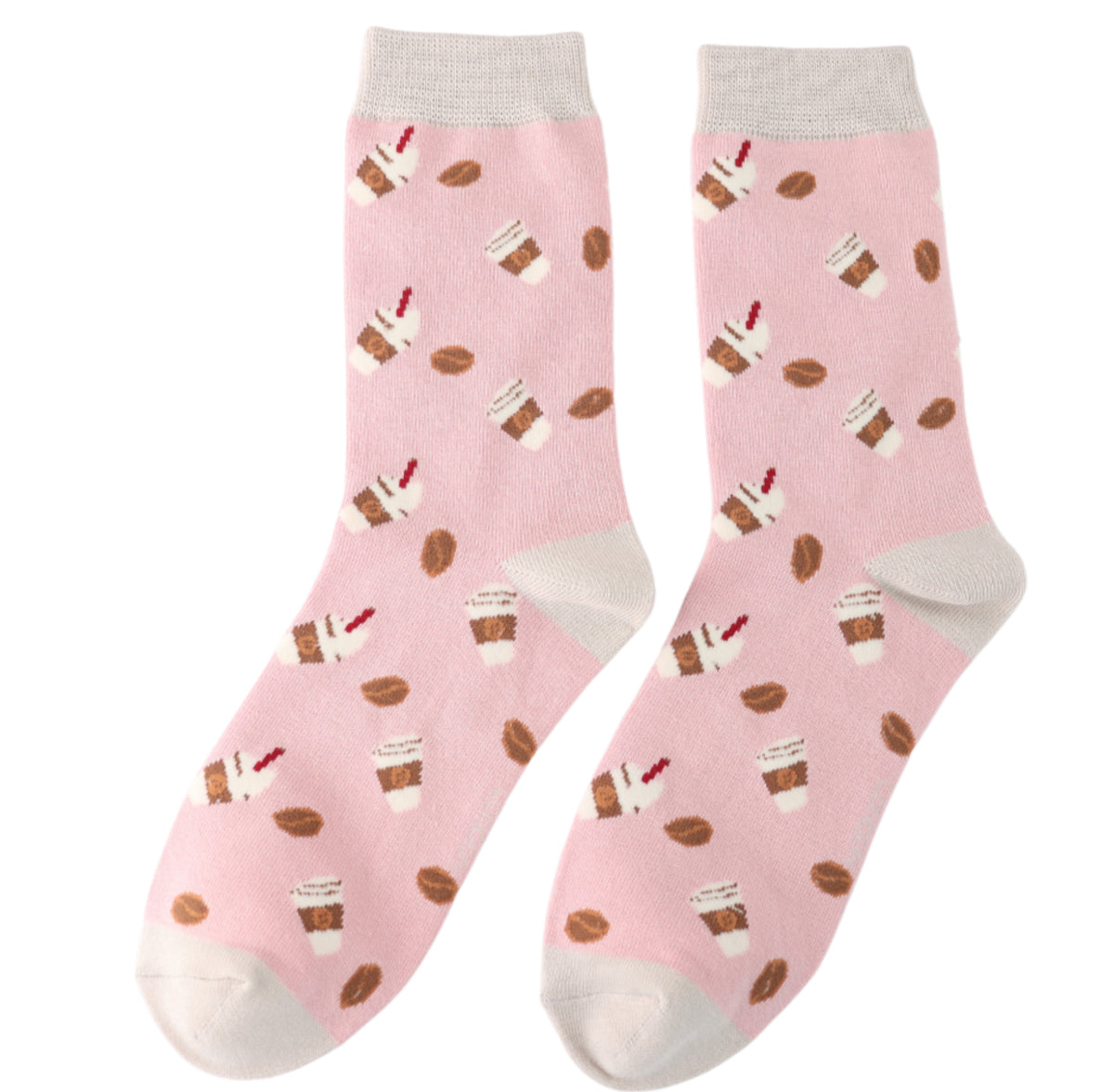Miss Sparrow Takeaway Coffee Socks Pink