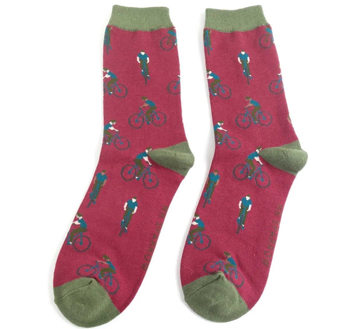 Mr Sparrow Burgundy Cycling Socks