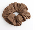 Oversized Quilted Scrunchie Brown